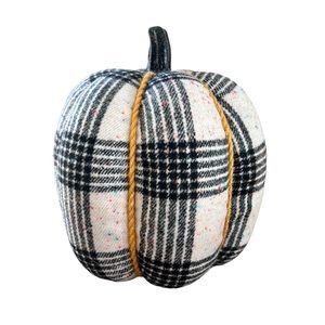 Plaid pumpkin decoration
